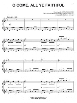 page one of O Come, All Ye Faithful (Adeste Fideles) (Piano Solo)