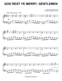 page one of God Rest Ye Merry, Gentlemen (Piano Solo)