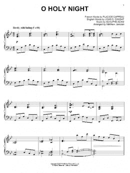 page one of O Holy Night (Piano Solo)