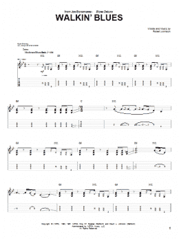 page one of Walkin' Blues (Guitar Tab)