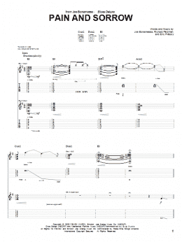 page one of Pain And Sorrow (Guitar Tab)