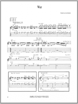 page one of War (Guitar Tab)