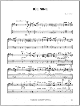 page one of Ice Nine (Guitar Tab)