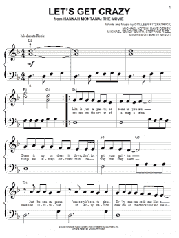 page one of Let's Get Crazy (Big Note Piano)