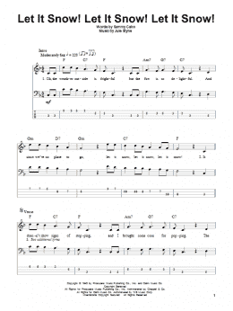 page one of Let It Snow! Let It Snow! Let It Snow! (Bass Guitar Tab)