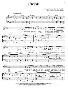 page one of I Wish (Piano, Vocal & Guitar Chords (Right-Hand Melody))