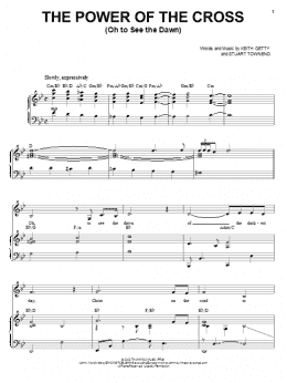 page one of The Power Of The Cross (Oh To See The Dawn) (Piano, Vocal & Guitar Chords (Right-Hand Melody))