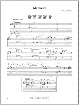 page one of Memories (Guitar Tab)