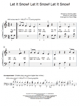 page one of Let It Snow! Let It Snow! Let It Snow! (Educational Piano)