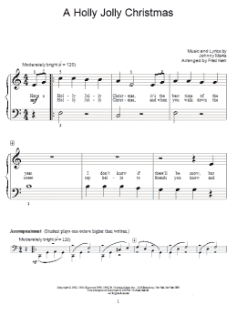 page one of A Holly Jolly Christmas (Educational Piano)