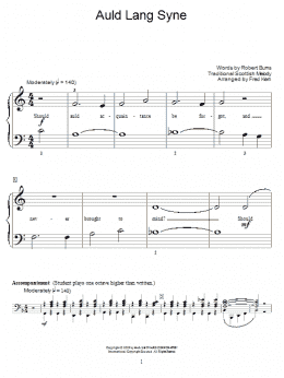 page one of Auld Lang Syne (Educational Piano)