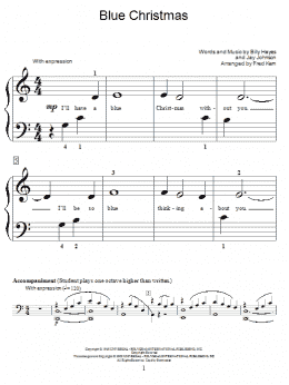 page one of Blue Christmas (Educational Piano)