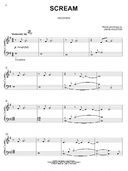 page one of Scream (Piano Duet)