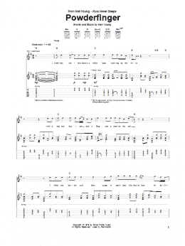 page one of Powderfinger (Guitar Tab)