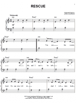 page one of Rescue (Easy Piano)