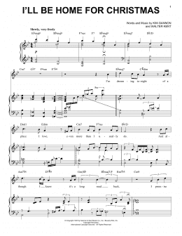 page one of I'll Be Home For Christmas (Piano & Vocal)