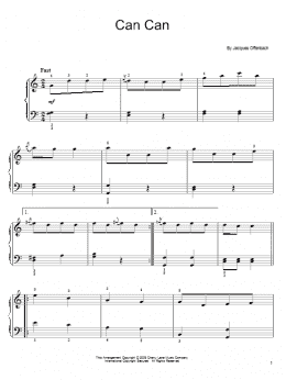 page one of Can Can (Easy Piano)