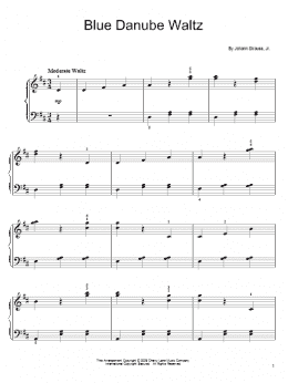 page one of Blue Danube Waltz (Easy Piano)