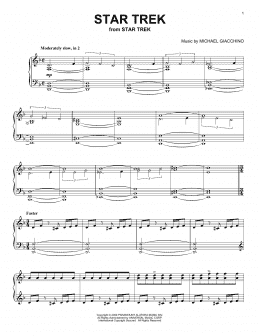 page one of Star Trek (Piano Solo)
