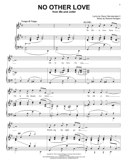 page one of No Other Love (Piano & Vocal)