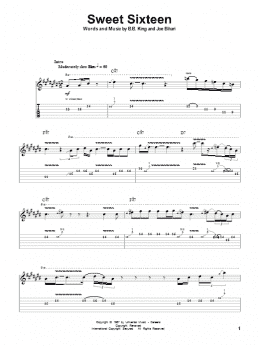 page one of Sweet Sixteen (Guitar Tab (Single Guitar))