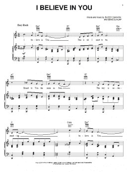 page one of I Believe In You (Piano, Vocal & Guitar Chords (Right-Hand Melody))