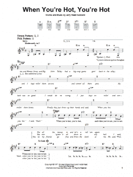 page one of When You're Hot, You're Hot (Easy Guitar)