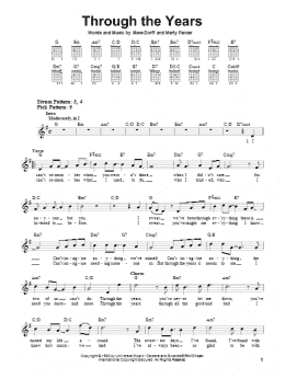 page one of Through The Years (Easy Guitar)