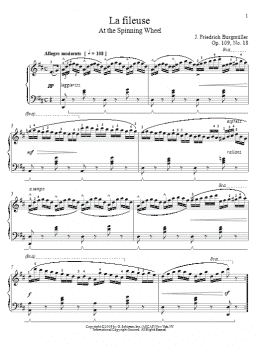 page one of Spinning Song (Piano Solo)