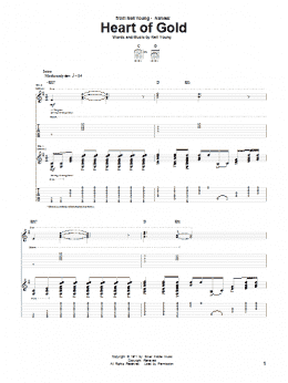 page one of Heart Of Gold (Guitar Tab)