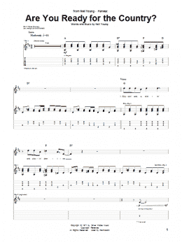 page one of Are You Ready For The Country (Guitar Tab)
