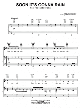 page one of Soon It's Gonna Rain (Piano, Vocal & Guitar Chords (Right-Hand Melody))