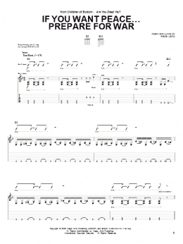 page one of If You Want Peace... Prepare For War (Guitar Tab)