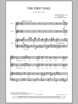 page one of The First Noel (2-Part Choir)