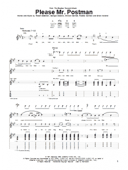 page one of Please Mr. Postman (Guitar Tab)