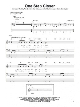 page one of One Step Closer (Bass Guitar Tab)