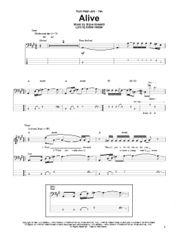 page one of Alive (Bass Guitar Tab)