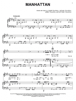 page one of Manhattan (Piano, Vocal & Guitar Chords (Right-Hand Melody))