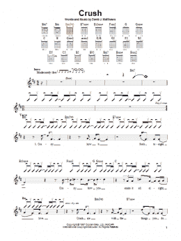 page one of Crush (Easy Guitar)