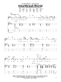 page one of Heartbreak World (Guitar Tab)