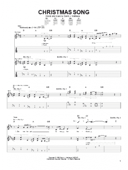 page one of Christmas Song (Guitar Tab)