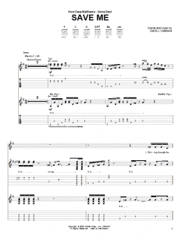 page one of Save Me (Guitar Tab)