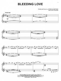 page one of Bleeding Love (Piano Solo)