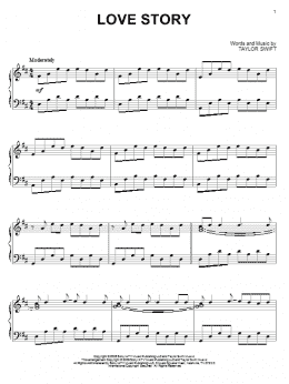 page one of Love Story (Piano Solo)