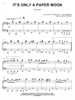 page one of It's Only A Paper Moon (Piano Duet)