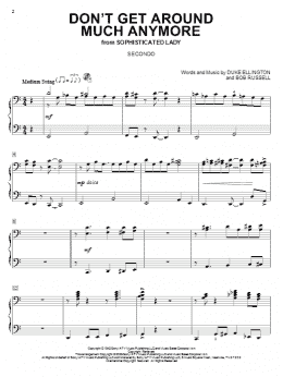 page one of Don't Get Around Much Anymore (Piano Duet)