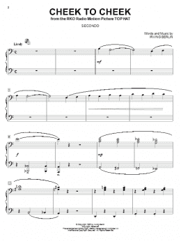 page one of Cheek To Cheek (Piano Duet)