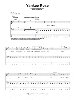 page one of Yankee Rose (Bass Guitar Tab)