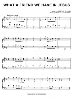 page one of What A Friend We Have In Jesus (Piano Solo)