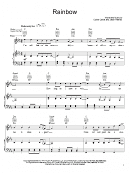 page one of Rainbow (Piano, Vocal & Guitar Chords (Right-Hand Melody))